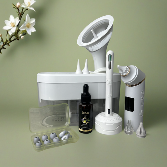 Best way to remove ear wax at home safely using Laväge ear irrigation kit and softening drops for hearing aid users.